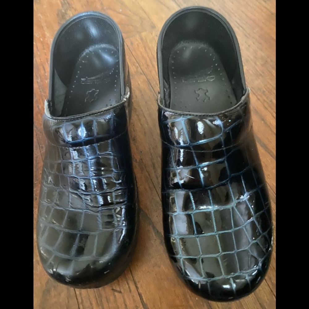 Navy Dansko clogs